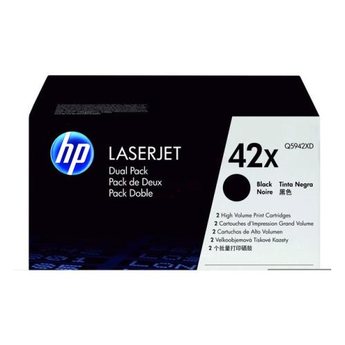 HP Toner svart (Q5942XD / 42XD) (Dobbelpakke, høy kapasitet)