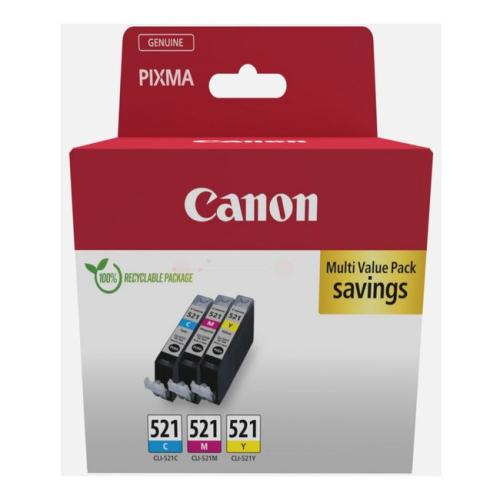 Canon Blekkpatron cyan / magenta / gul (2934B010 / CLI521) (multipack)