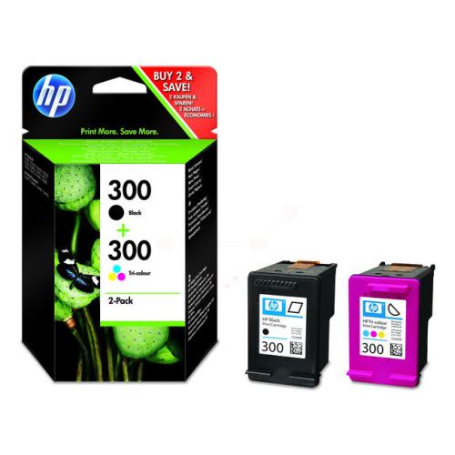 HP Blekkpatron svart / farge (CN637EE / 300) (Dobbelpakke, multipack)