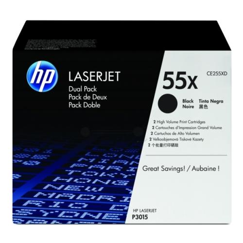 HP Toner svart (CE255XD / 55X) (Dobbelpakke, høy kapasitet)