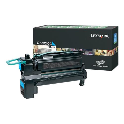 Lexmark Toner cyan (C792X1CG / 0C792X1CG) (Return, høy kapasitet)