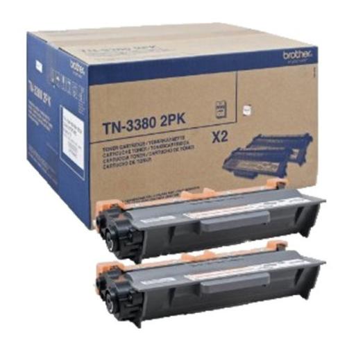 Brother Toner svart (TN3380TWIN / TN33802PK) (Dobbelpakke, høy kapasitet)