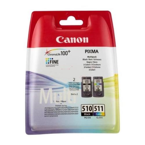 Canon Blekkpatron svart / farge (2970B010 / PG510+CL511) (Dobbelpakke, multipack)