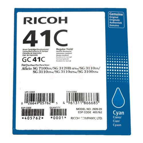 Ricoh Blekkpatron cyan (405762 / GC41C)