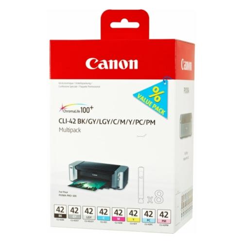 Canon Blekkpatron svart / cyan / magenta / gul / cyan foto / magenta foto / grå / grå lys (6384B010 / CLI42) (multipack)