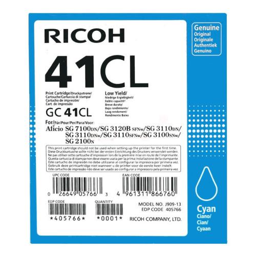 Ricoh Blekkpatron cyan (405766 / GC41CL)