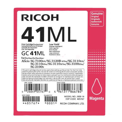 Ricoh Blekkpatron magenta (405767 / GC41ML)