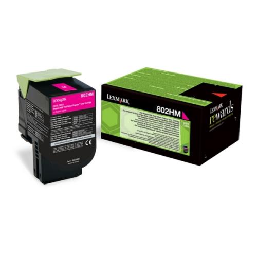 Lexmark Toner magenta (80C2HM0 / 802HM) (Return)