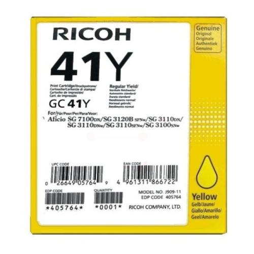 Ricoh Blekkpatron gul (405764 / GC41Y)