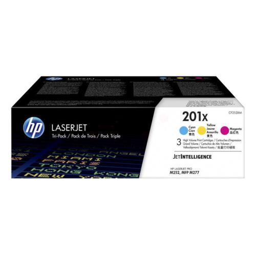 HP Toner cyan / magenta / gul (CF253XM / 201X) (multipack)