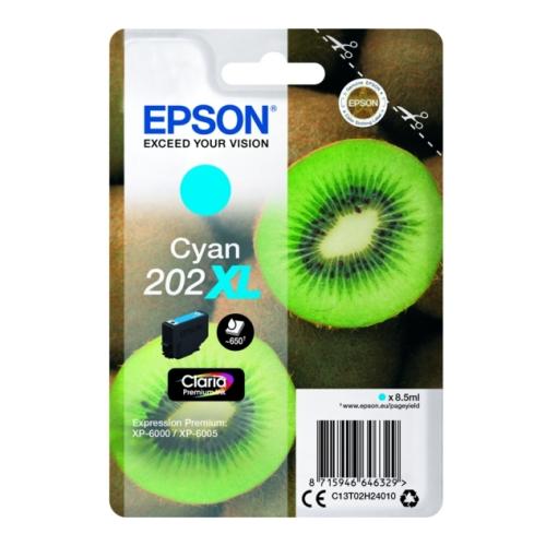 Epson Blekkpatron cyan (C13T02H24010 / 202XL) (høy kapasitet)