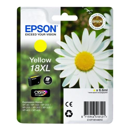 Epson Blekkpatron gul (C13T18144012 / 18XL) (høy kapasitet)