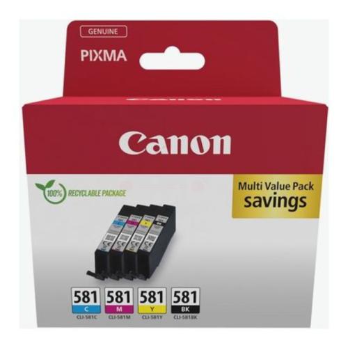 Canon Blekkpatron svart / cyan / magenta / gul (2103C004 / CLI581) (multipack)