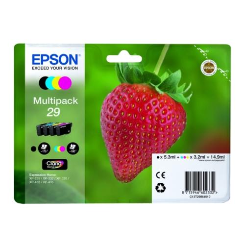 Epson Blekkpatron svart / cyan / magenta / gul (C13T29864012 / 29) (multipack)