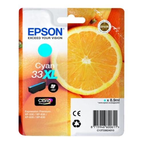 Epson Blekkpatron cyan (C13T33624012 / 33XL) (høy kapasitet)