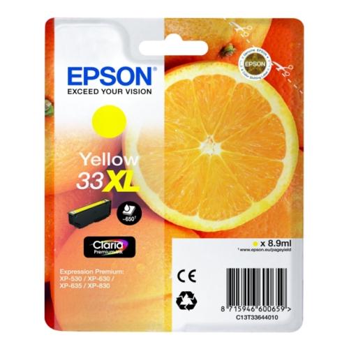 Epson Blekkpatron gul (C13T33644012 / 33XL) (høy kapasitet)