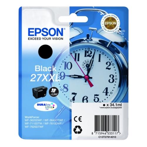 Epson Blekkpatron svart (C13T27914012 / 27XXL) (høy kapasitet)