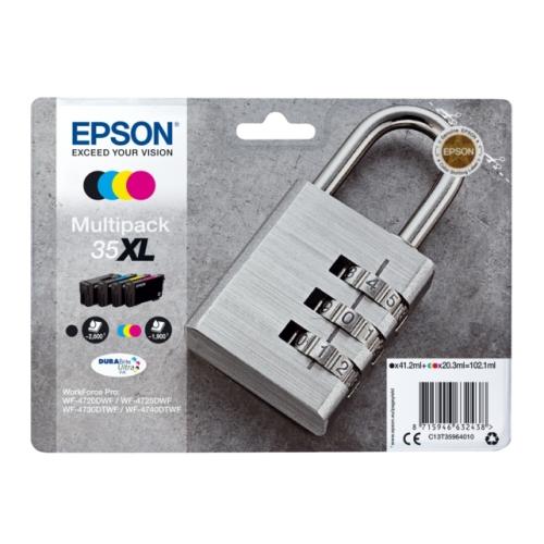 Epson Blekkpatron svart / cyan / magenta / gul (C13T35964010 / 35XL) (multipack, høy kapasitet)