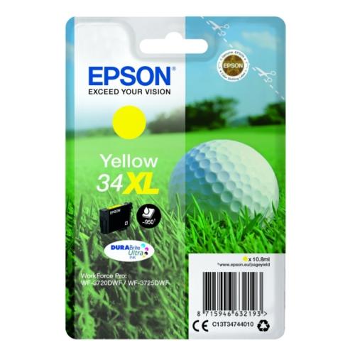 Epson Blekkpatron gul (C13T34744010 / 34XL) (høy kapasitet)