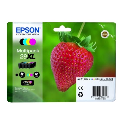 Epson Blekkpatron svart / cyan / magenta / gul (C13T29964012 / 29XL) (multipack, høy kapasitet)