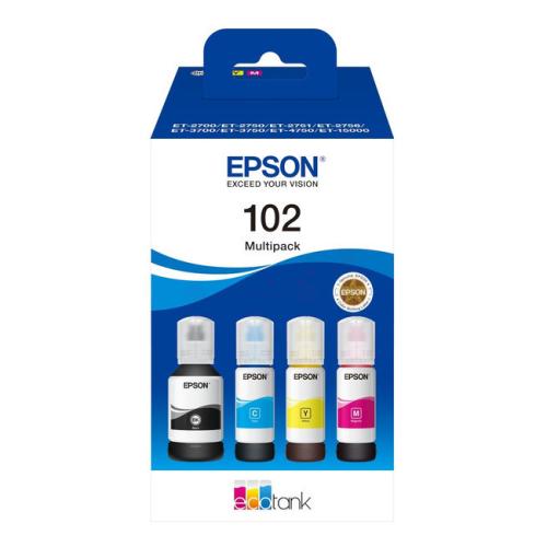 Epson Blekkpatron svart / cyan / magenta / gul (C13T03R640 / 102) (multipack)