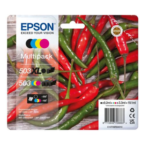 Epson Blekkpatron svart / cyan / magenta / gul (C13T09R94010 / 503XL503) (multipack)