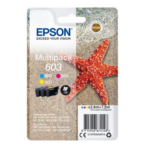 Epson Blekkpatron cyan / magenta / gul (C13T03U54010 / 603) (multipack)