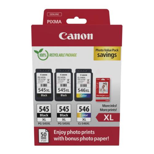 Canon Blekkpatron svart / farge (8286B015 / PG545XL+CL546XL) (Dobbelpakke, multipack, høy kapasitet)