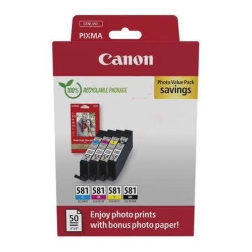 Canon Blekkpatron / fotopapir svart / cyan / magenta / gul (2106C006 / CLI581) (multipack)