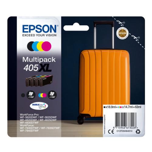 Epson Blekkpatron svart / cyan / magenta / gul (C13T05H64010 / 405XL) (multipack, høy kapasitet)