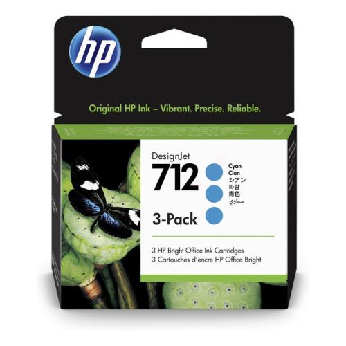 HP Blekkpatron cyan (3ED77A / 712) (multipack)