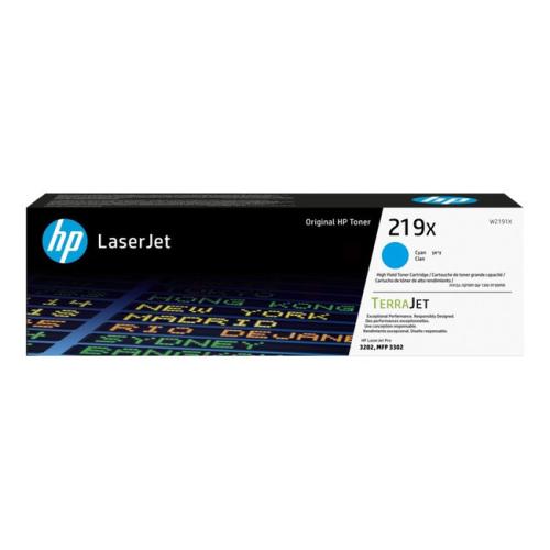 HP Toner cyan (W2191X / 219X) (høy kapasitet)