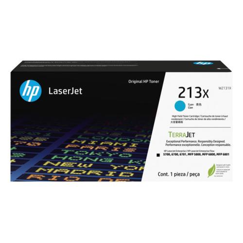 HP Toner cyan (W2131X / 213X) (høy kapasitet)