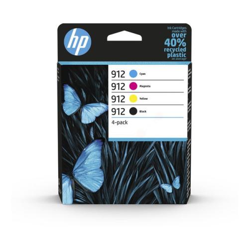 HP Blekkpatron svart / cyan / magenta / gul (6ZC74AE / 912) (multipack)