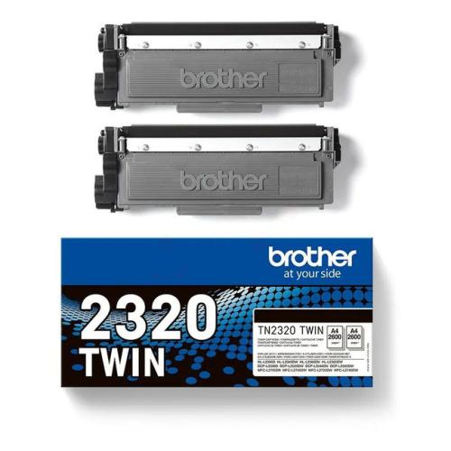 Brother Toner svart (TN2320TWIN) (Dobbelpakke)