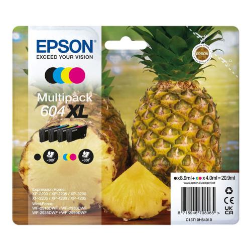 Epson Blekkpatron svart / cyan / magenta / gul (C13T10H64010 / 604XL) (multipack, høy kapasitet)