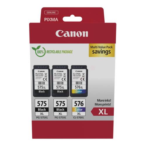 Canon Blekkpatron svart / farge (5437C004 / PG575XL+CL576XL) (multipack, høy kapasitet)