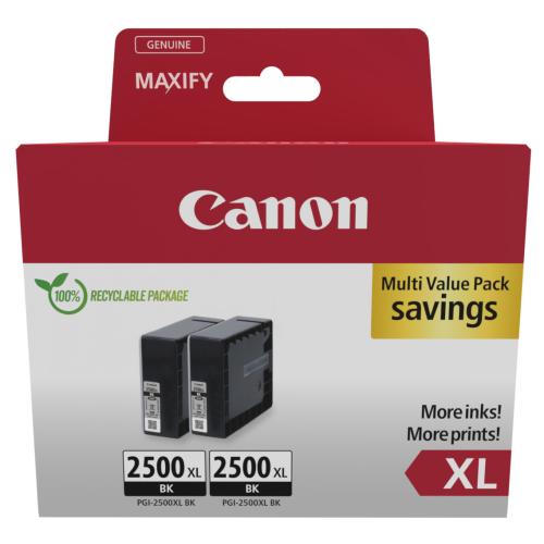 Canon Blekkpatron svart (9254B011 / PGI2500XLBK) (Dobbelpakke)