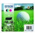 Epson Blekkpatron svart / cyan / magenta / gul (C13T34664010 / 34) (multipack)